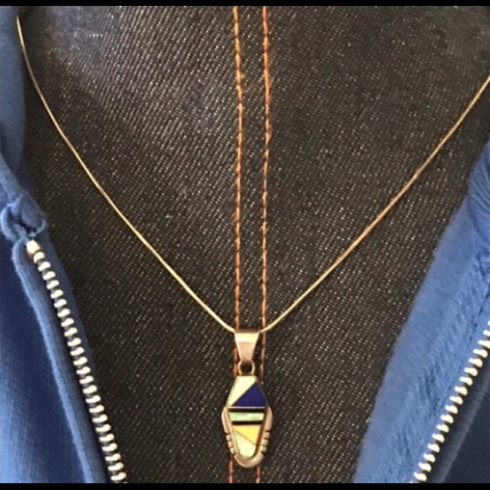 🔆 SALE!! Vintage Navajo sterling pendant necklace
